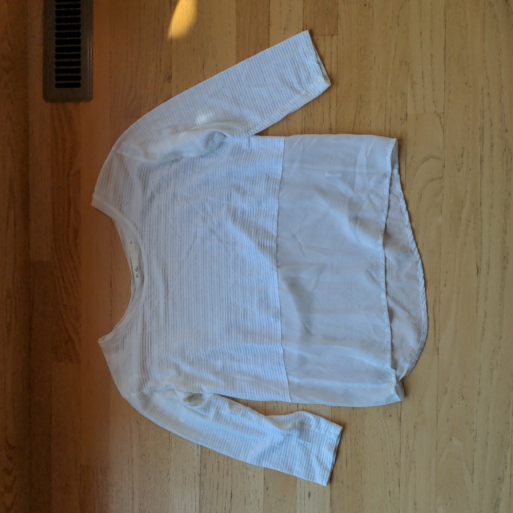Madewell white sheer top